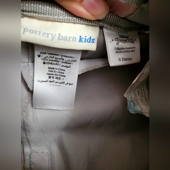 Pottery Barn Kids Mackenzie Aqua Disney Princess Backpack - monogram SGR - Picture 5 of 9